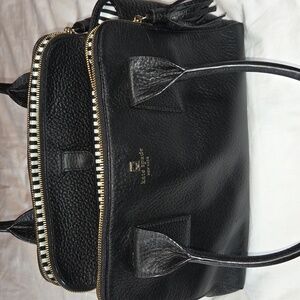 KATE SPADE NEW Black SOUTHPORT AVENUE LYDIA Satchel Handbag Purse Gold Hardware